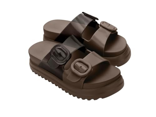 Melissa Cozy Platform Sandals for Women, Light Brown/Brown, 5 | Amazon (US)