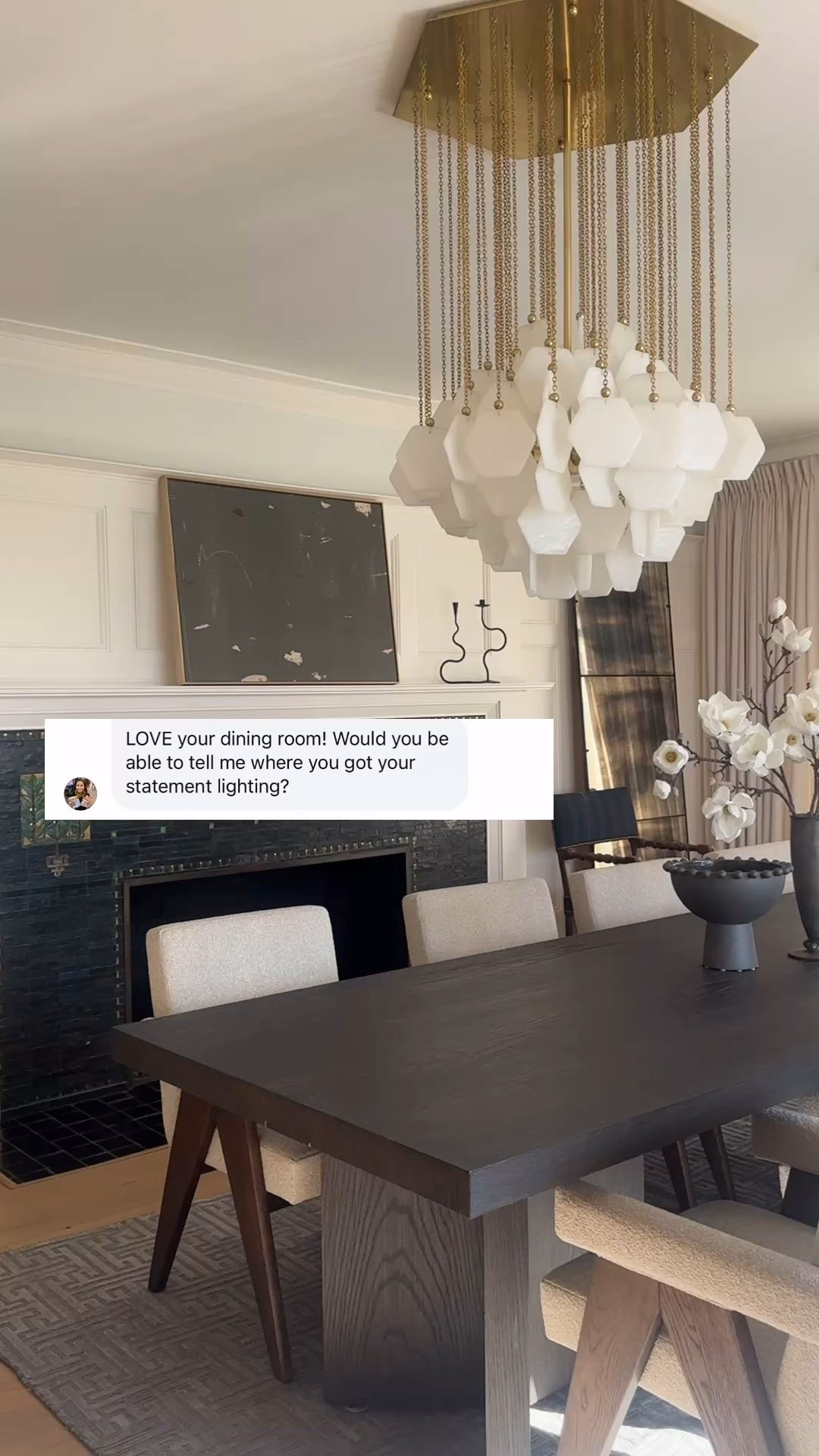 These lights, chairs, table are all linked! 