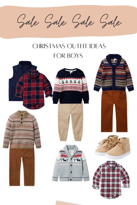 Christmas outfit ideas for boys - 30% off everything. Sizes vary from infant to 18 yrs of age.

Plaid shirt, fair isle sweater, boys pants, boys Christmas outfits, family Christmas outfits



#LTKHoliday #LTKfamily #LTKsalealert