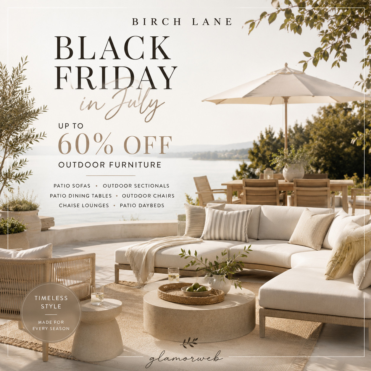 My backyard really said glow-up season 😭✨ Birch Lane Black Friday in July is stacked with patio sofas, outdoor sectionals, dining tables, chairs, chaise lounges, and daybeds that make everything feel intentional and elevated. Perfect for slow mornings, golden hour hangs, and cozy nights outside 🌙

#BackyardGlowUp #BirchLaneSale #OutdoorDecorInspo #PatioGoals #OutdoorFurnitureInspo #SectionalLiving #DiningOutdoor #PatioChairGoals #ChaiseLoungeStyle #DaybedAesthetic #LTKDeals #HomeDecorInspo #OutdoorAesthetic #NeutralHome #GardenInspo #CozyBackyard #PatioMakeover #OutdoorLivingGoals #RelaxAtHome #ModernPatio 

 #LTKSeasonal #LTKHome #LTKSaleAlert