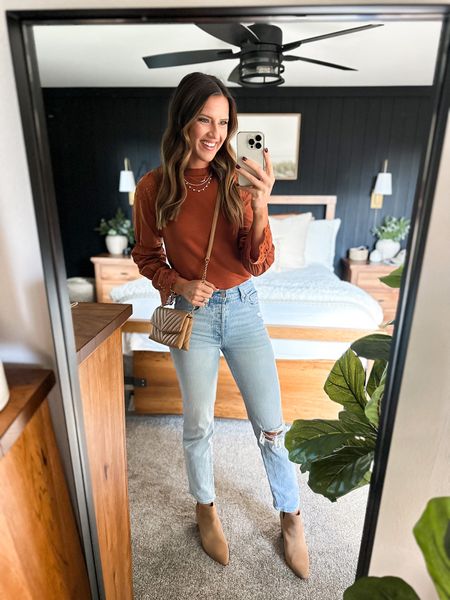 The cutest sweater from Amazon that is perfect for fall. 🍁

Top - small
Jeans - 26 long 
Boots - saddle split suede color 


#LTKfindsunder100 #LTKfindsunder50 #LTKstyletip