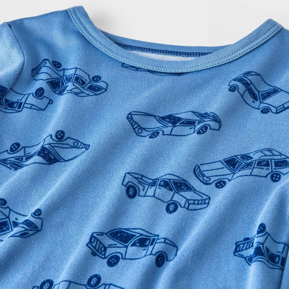 Toddler 2pc Short Sleeve Smooth Jersey Car Snug Fit Pajama Set - Cat & Jack™ Blue 12M | Target