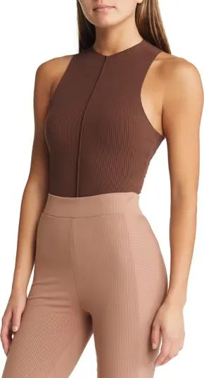 Funnel Neck Rib Bodysuit | Nordstrom