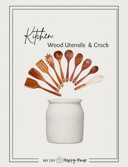 One of my most asked about items in my kitchen is my wood utensil and the vessel they are in. Unfortunately the container is no longer available… but I found a great alternative- same look and size and an affordable price! 

#LTKhome #LTKstyletip #LTKFind