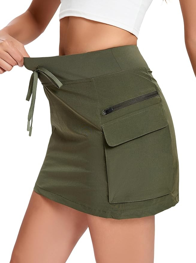 Jhsnjnr Cargo Skirts for Women Mini Sports Hiking Skort with Zipper Pockets High Waisted Golf Ath... | Amazon (US)