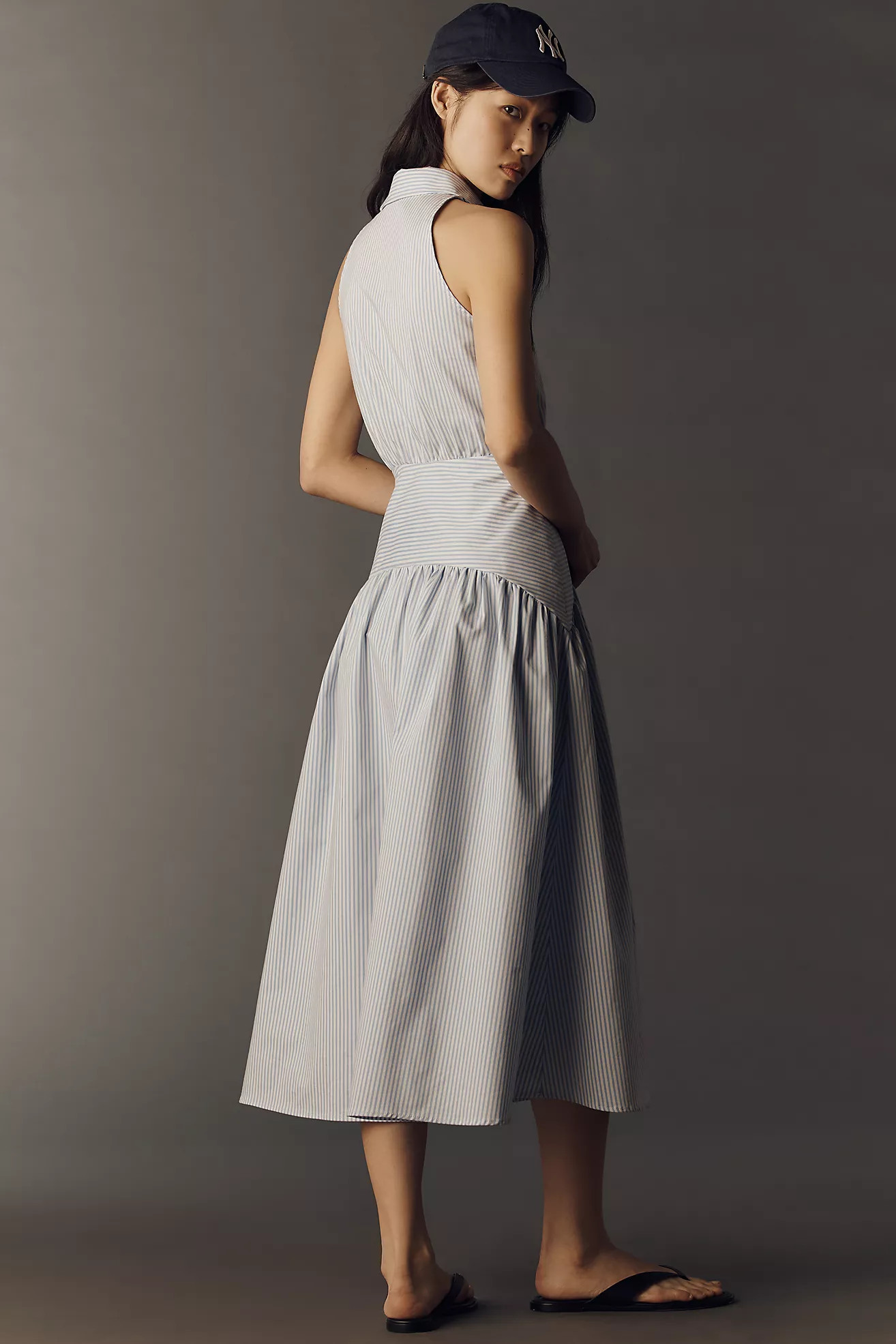 Tobie Drop-Waist Midi Shirtdress by Exquise | Anthropologie (US)