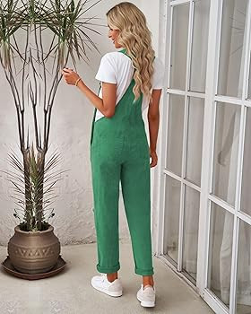 GRAPENT Overalls for Women Loose Fit Jean Denim Bib Jumpsuit Stretch Overall Pants | Amazon (US)