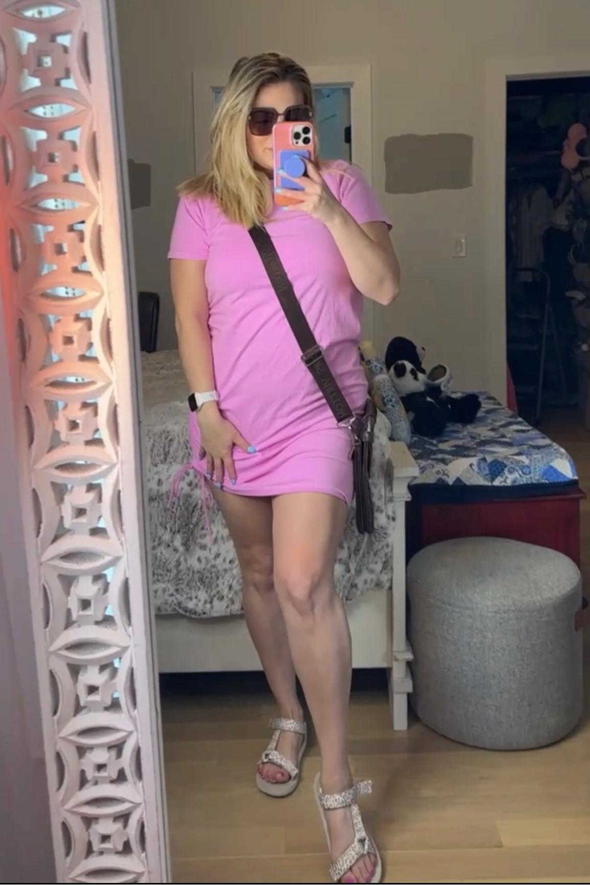 Dress: M
Sandals: 6
Sunglasses: Style 4

Target for summer. Tshirt dress. Casual cute fashion. Adjustable sandals. Athletic sandals. Teva dupe. Neutral sunglasses. Flouis sunglasses  

#LTKcurves #LTKSeasonal #LTKfit