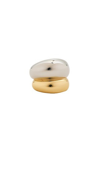 Jennifer Fisher Chavez Ring in Metallic Gold,Metallic Silver. - size 5 | Revolve Clothing (Global)