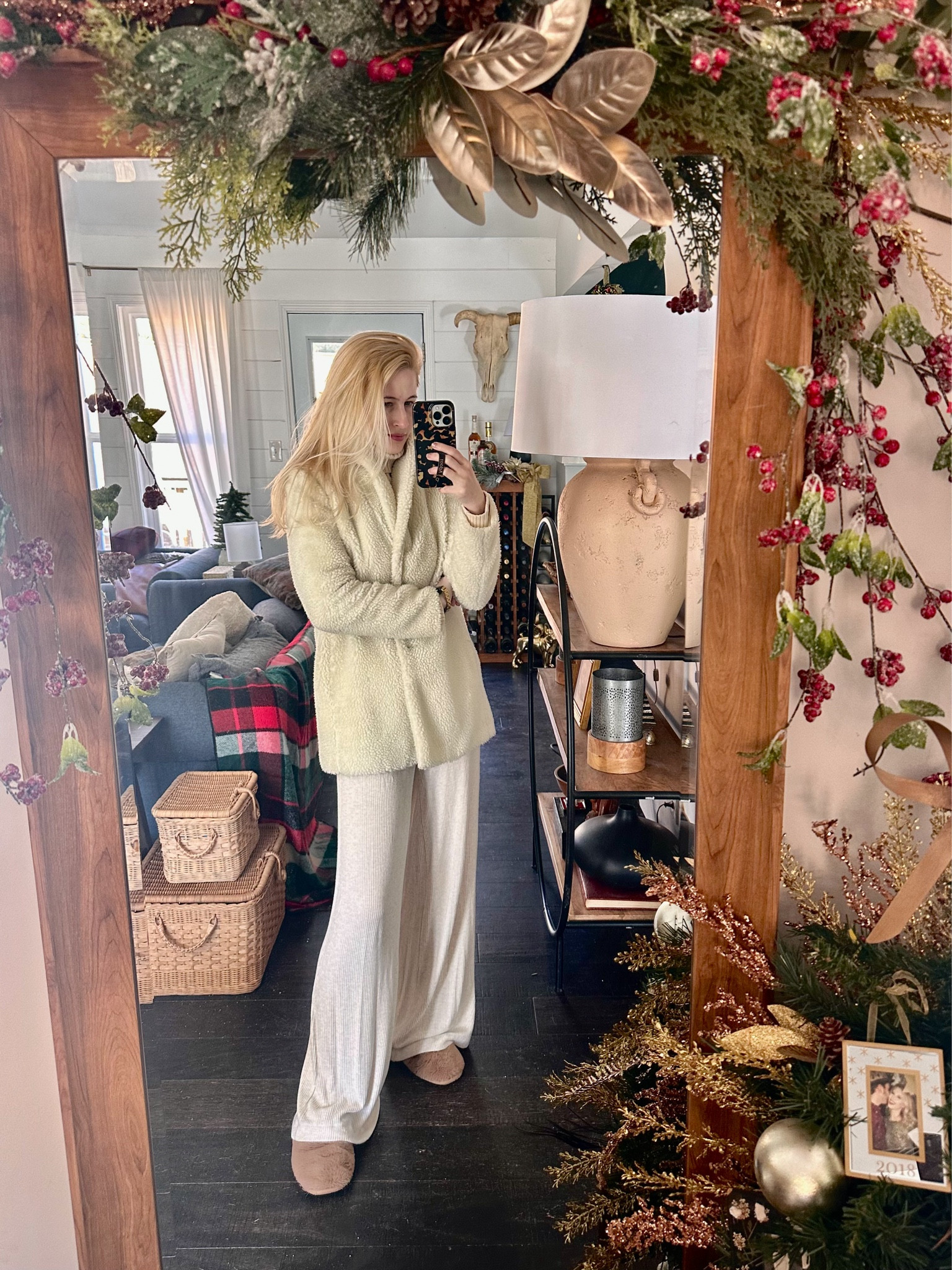 Sick day outfit for running to the pharmacy & walking the dogs, otherwise staying home all day 

Matching set | cozy outfits | monotone outfit | winter outfit | slippers | winter white | teddy coat | white coat

#LTKBeauty #LTKFindsUnder50 #LTKStyleTip
