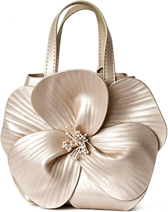 Mini Flower Evening Purse Floral Clutch Purses for Women PU Leather Evening Handbag with Chain We... | Amazon (CA)