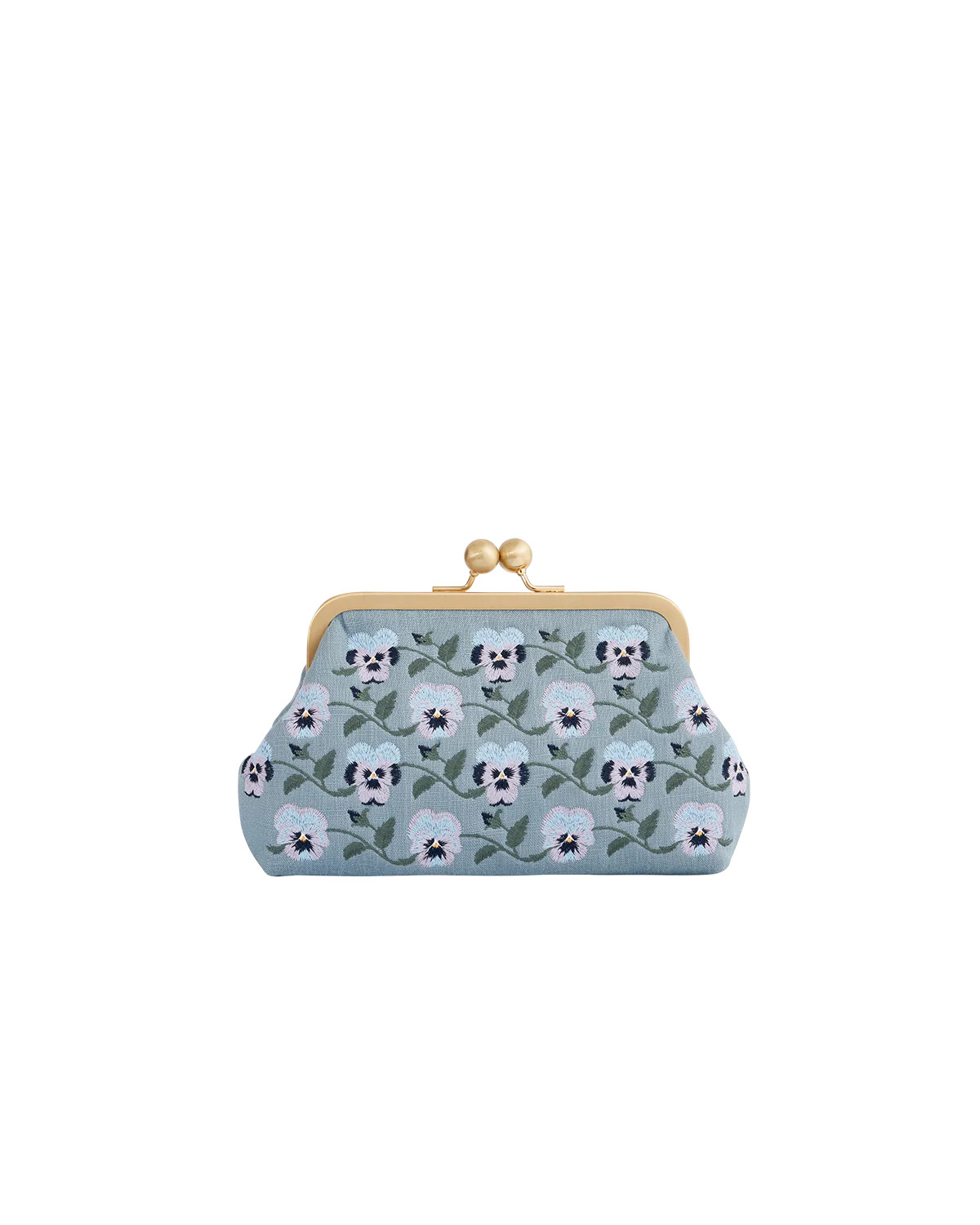 Pansy Victoriana Blue Clutch | Fable England