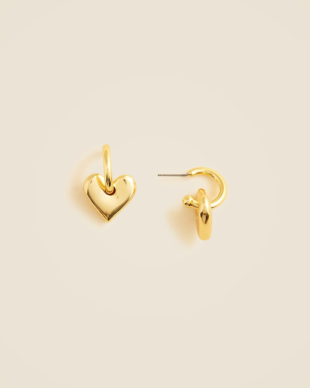 Heart huggie hoop earrings | J. Crew US
