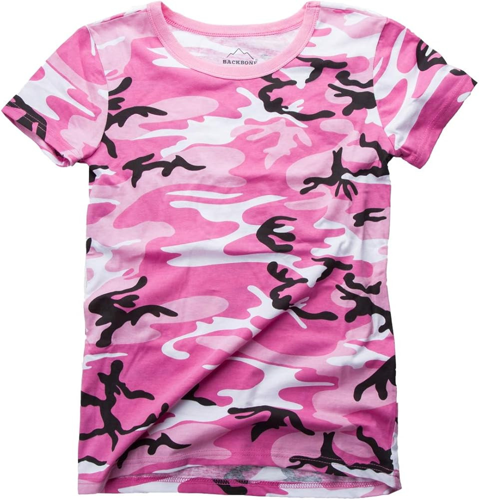 BACKBONE Womens Ladies Army Military Style Gym Training Outdoor Hunt Camp Camouflage Short Sleeve... | Amazon (US)