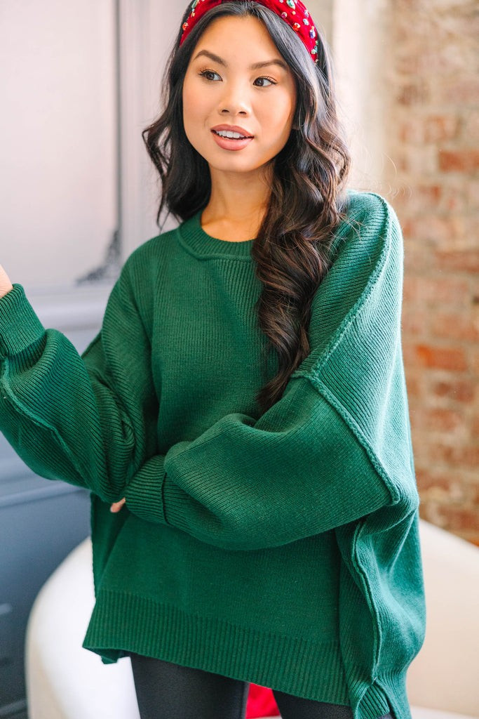 Give You Joy Emerald Green Dolman Sweater | The Mint Julep Boutique