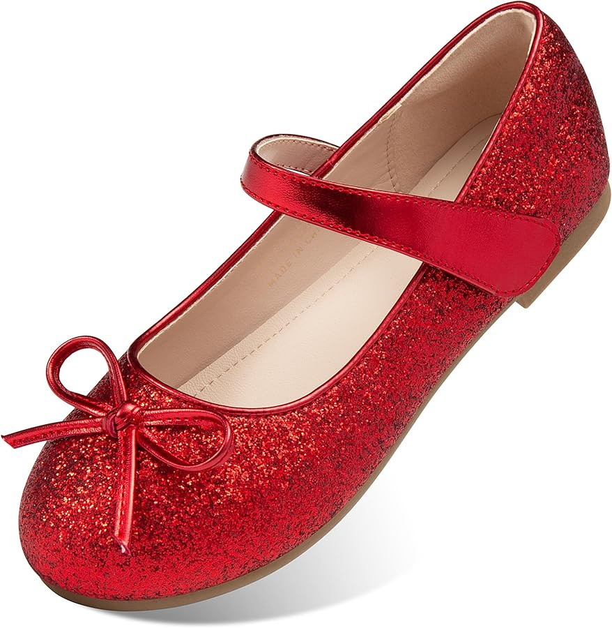 Stelle Girls Mary Jane School Flats Flower Wedding Uniform Party Shoes（Toddler/Little Kids/Big ... | Amazon (US)