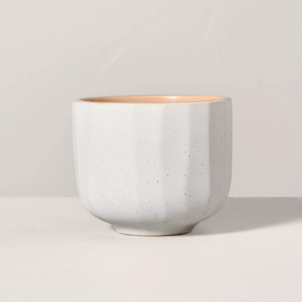 Speckle-Faceted Ceramic Pampas Jar Candle Brown/White 6oz - Hearth & Hand™ with Magnolia | Target