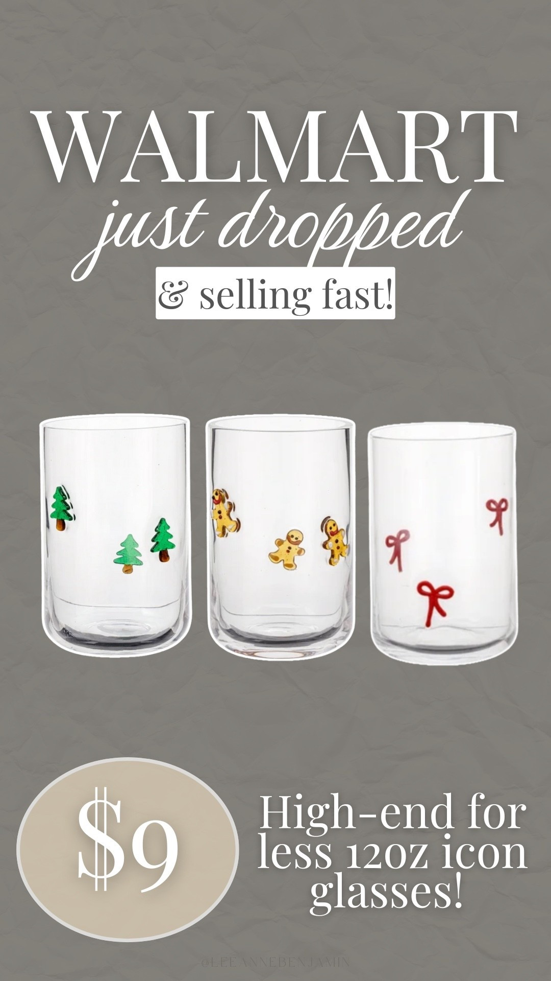 High-end for less 12oz icon glasses holiday edition! ♥️

#LTKSeasonal #LTKHome #LTKFindsUnder50