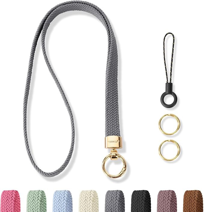 Stretchy Cute Lanyards for ID Badges, Thin Teacher Lanyard for Key, Long Neck Keychain ID Badge L... | Amazon (US)
