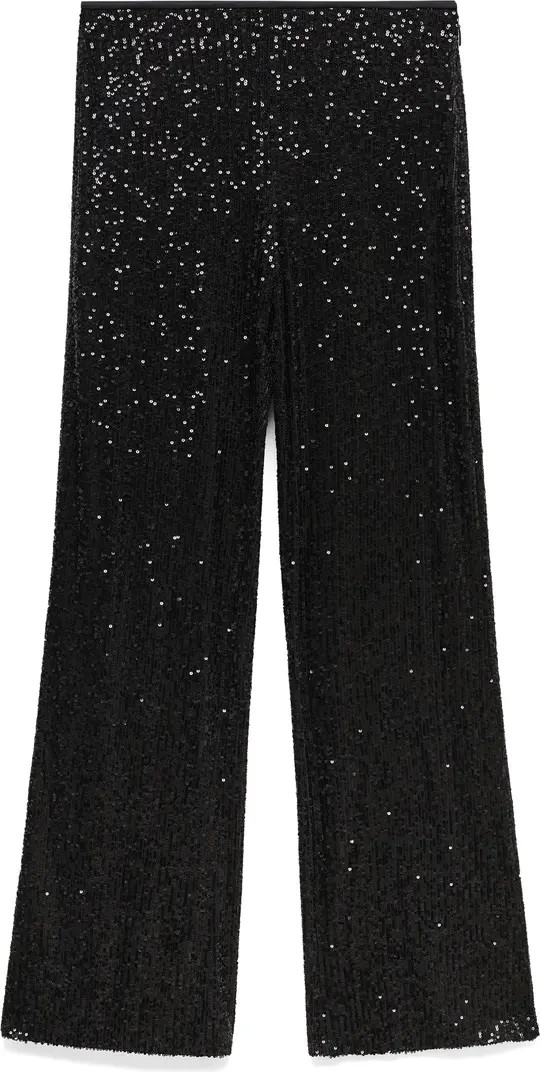 MANGO Sequin Wide Leg Pants | Nordstrom | Nordstrom