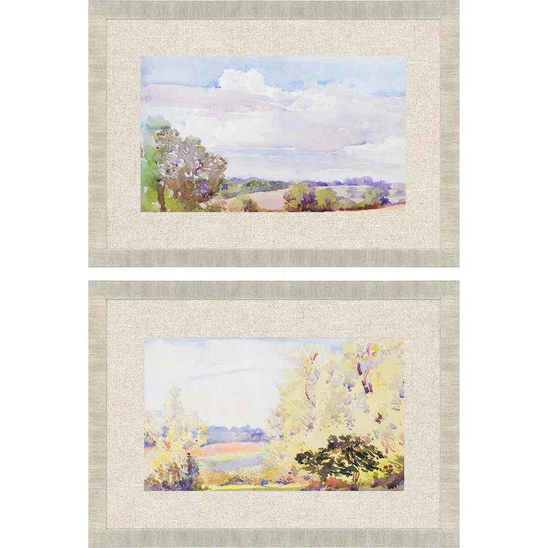 'Placid/Repose' 2 Piece Framed Print Set | Wayfair North America