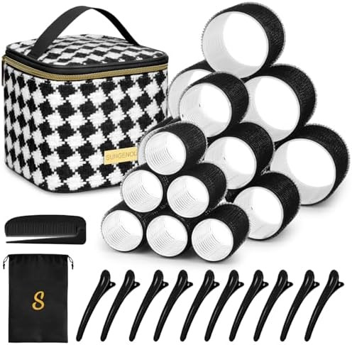 Hair Roller Set 18 pcs,Hair rollers with hair clips and comb,Salon hairdressing curlers,DIY Hair ... | Amazon (US)