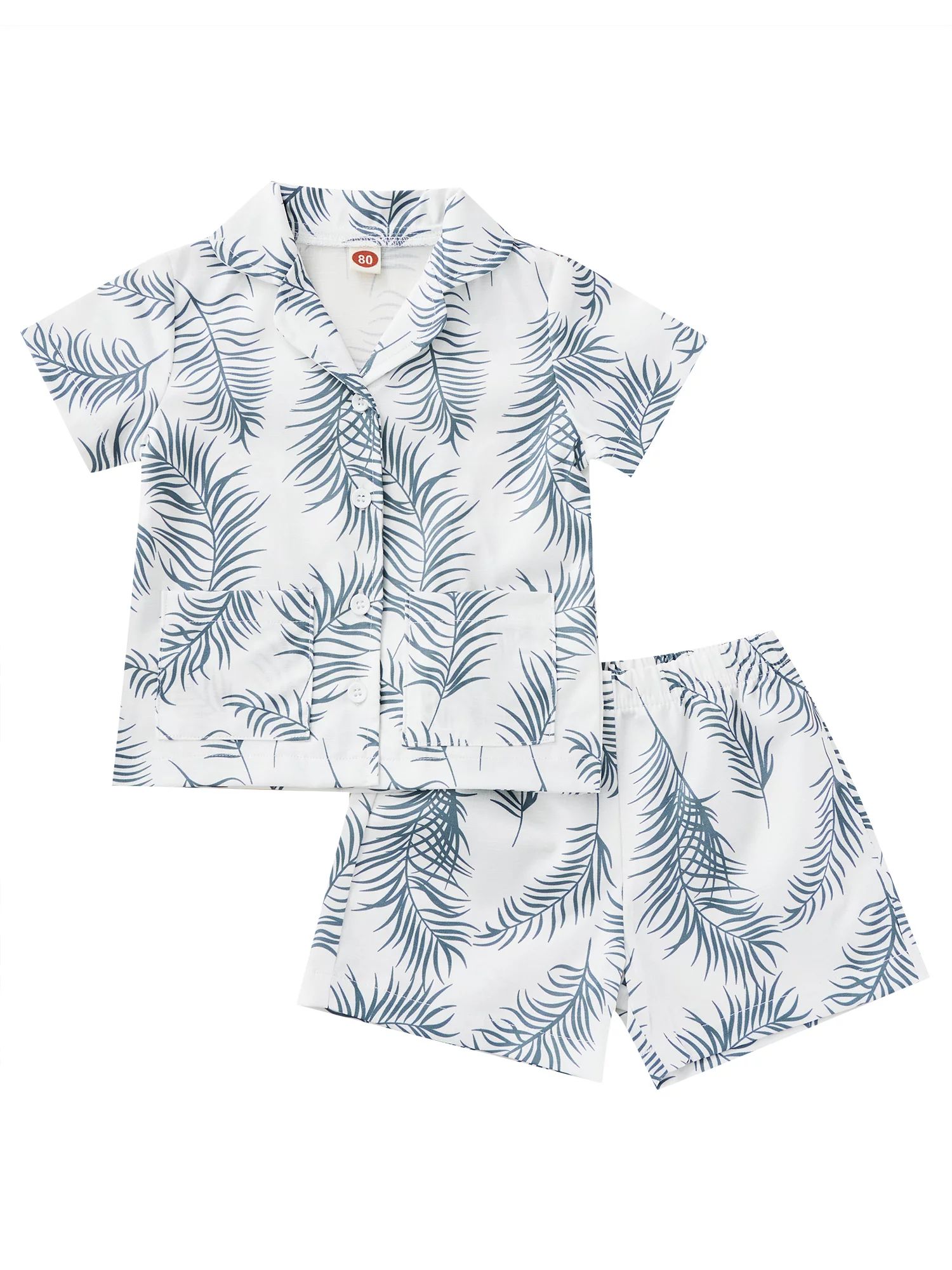Toddler Baby Boy Shorts Sets Hawaiian Outfit Button Down Shirt Top+Shorts Summer Clothes Suits Le... | Walmart (US)