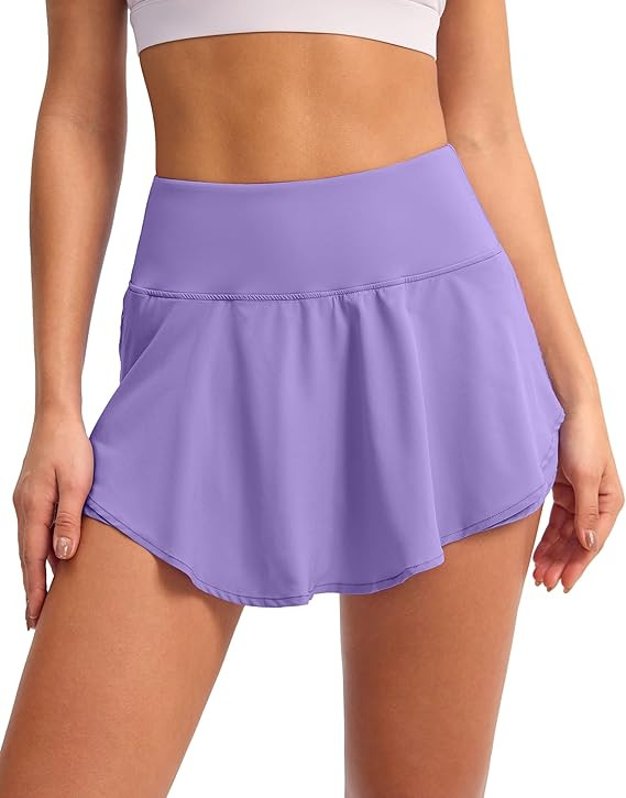 Soothfeel Athletic Shorts for Women High Rise Flowy Running Shorts with Pocket Quick Dry Workout ... | Amazon (US)