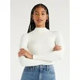Scoop Women's Seamless Mock Neck Bodysuit with Long Sleeves, Sizes XS-XXL | Walmart (US)