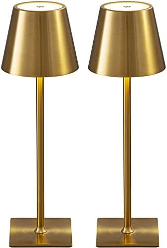 KDG 2 Pack Cordless Table Lamp,Portable LED Desk Lamp, 5000mAh Battery Operated, 3 Color Stepless Di | Amazon (US)