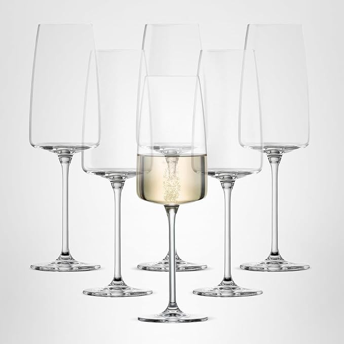 ZWIESEL GLAS Sensa Sparkling Wine Glass (Set of 6), Champagne Glasses with Effervescent Point, Di... | Amazon (US)