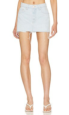 MOTHER The Fun Dip Micro Cut Skirt in Blue Slushie from Revolve.com | Revolve Clothing (Global)