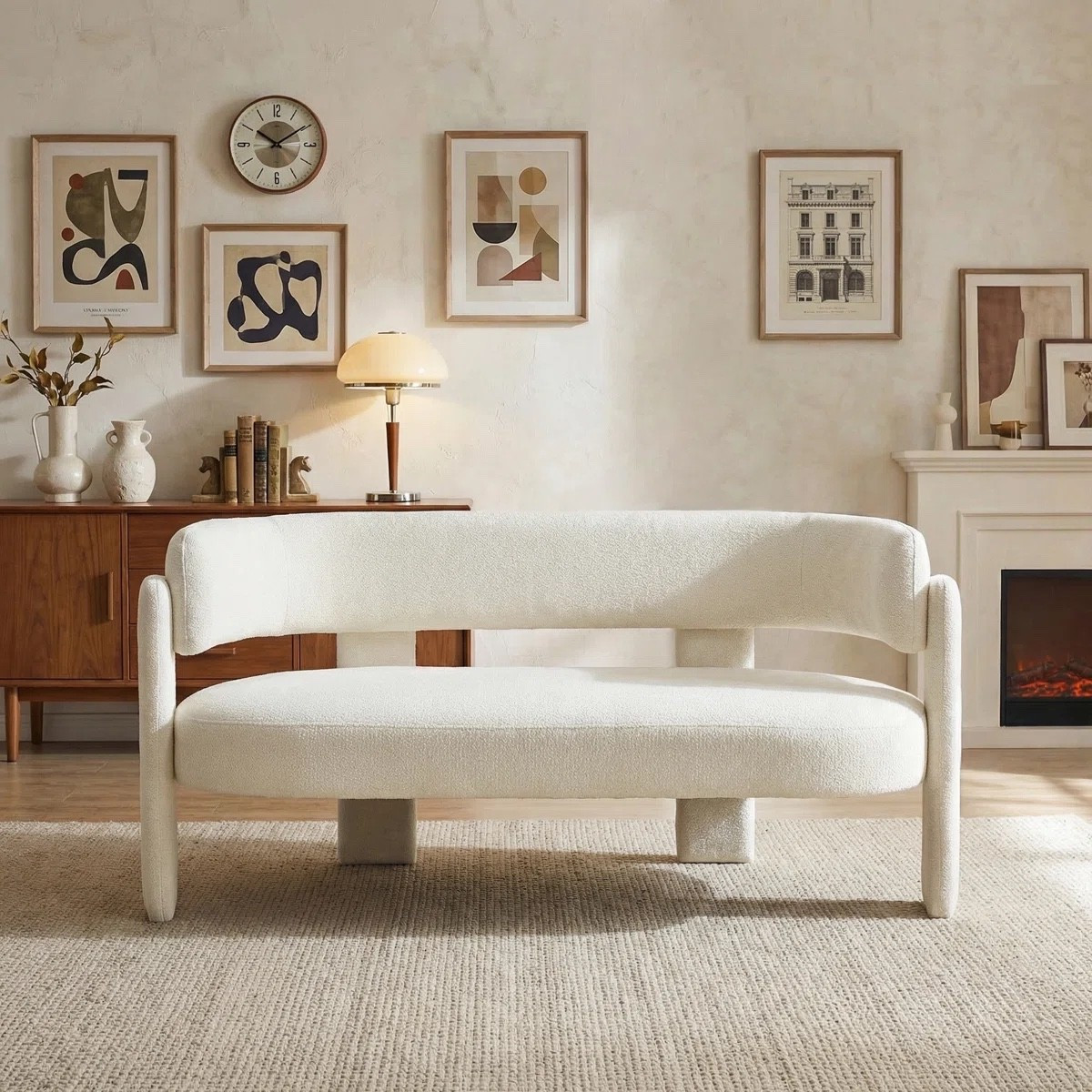 Upholstered Barrel Backrest Loveseat Sofa

#LTKMothersDay #LTKxMadewell #LTKselfcare