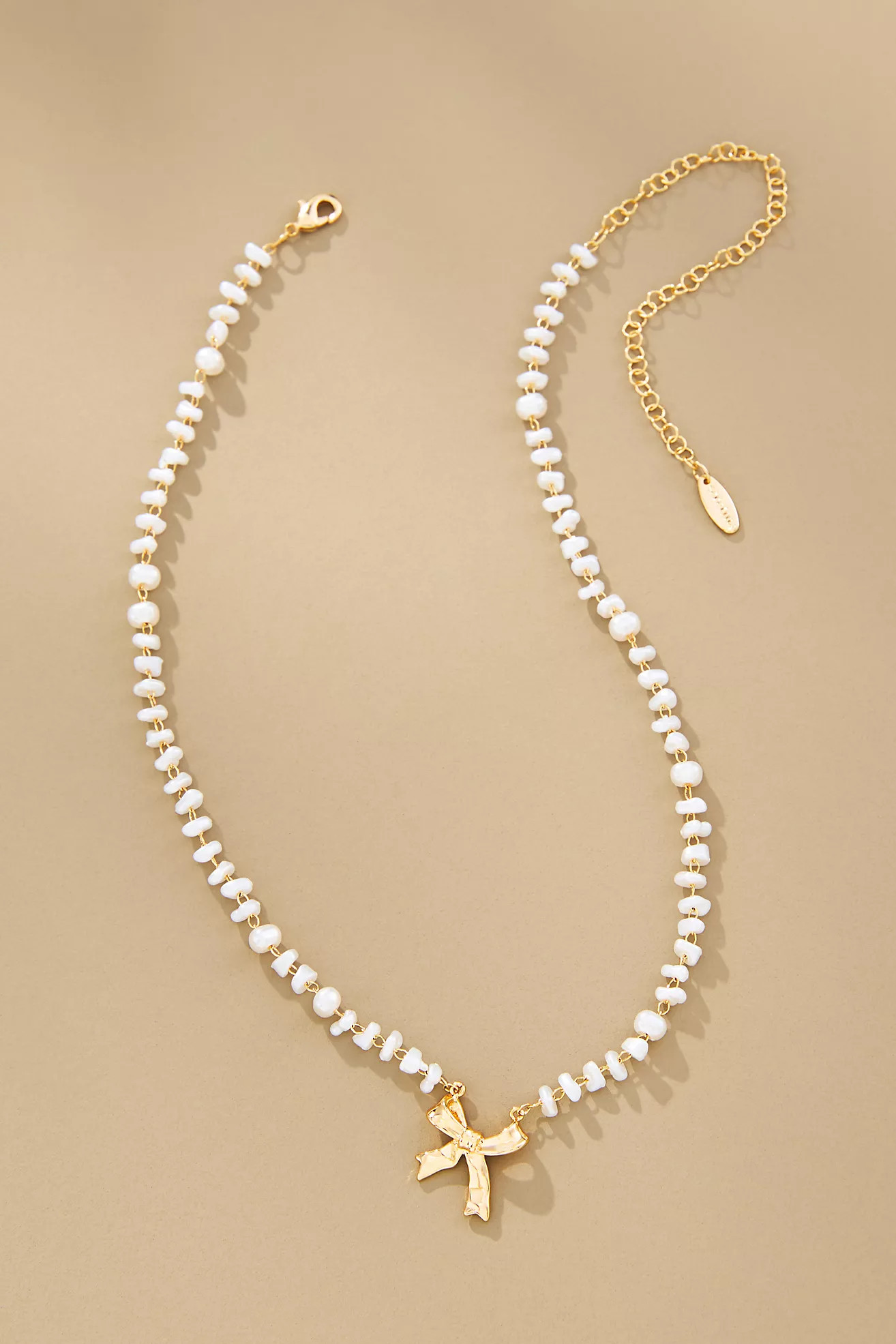 Mini Bow Pearl Necklace | Anthropologie (US)