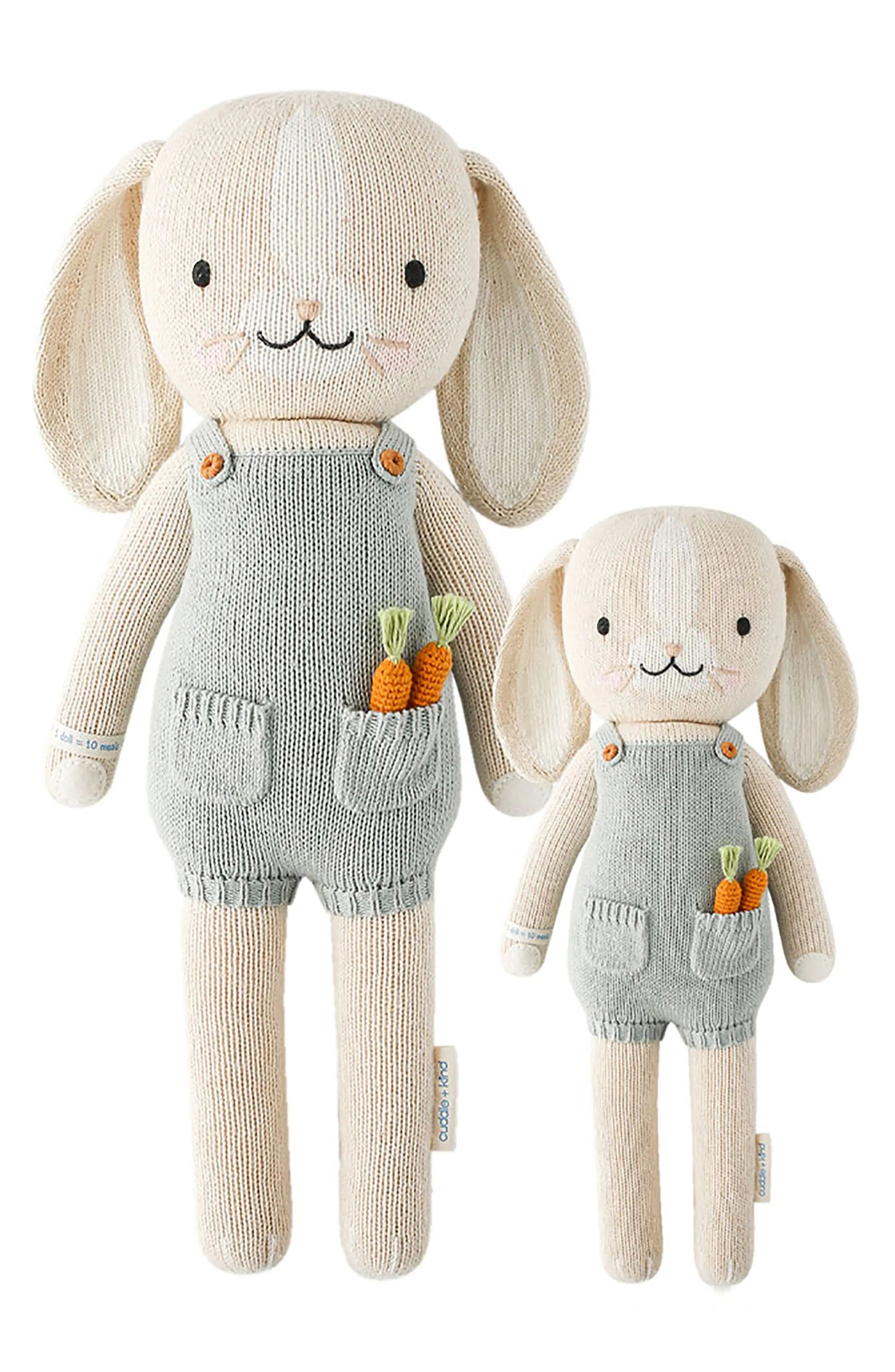 cuddle+kind cuddle + kind Henry the Bunny Stuff Animal in Blue at Nordstrom | Nordstrom