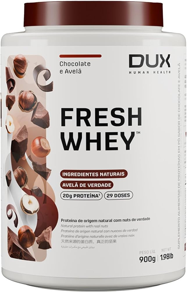 Fresh Whey Protein - Chocolate e Avelã 900g - 20g de Proteínas por Porção - Suplementos Natur... | Amazon (BR)
