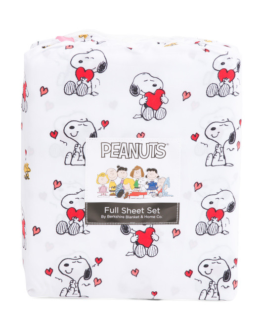 Snoopy Valentines Hearts Sheet Set | TJ Maxx
