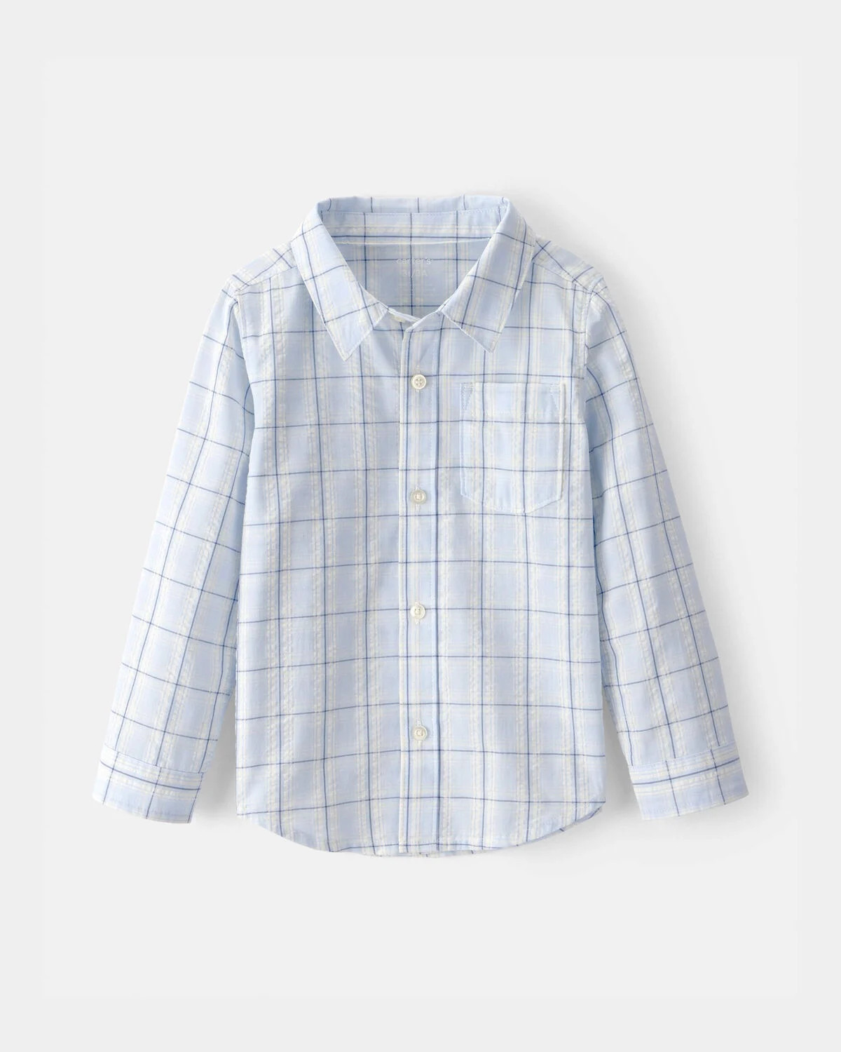 Toddler Boy Plaid Button-Down Shirt - Blue | Carter's Inc