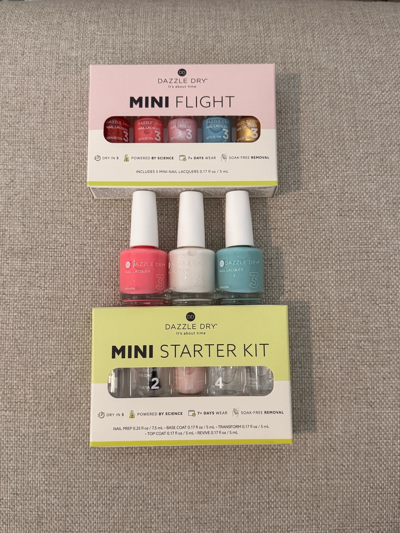 A look at the newest from Dazzle Dry! Get the Dream State mini flight as well as 19th birthday celebration colors! These are perfect to transition into fall with!! The mini’s are perfect for travel and you can build your own kit with your signature color! #ad @Dazzle Dry

#LTKselfcare #LTKBeauty #LTKTravel