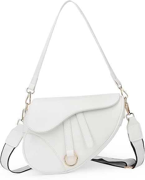 JBB Women Saddle Shoulder Bag Clutch Purse Small Crossbody Bag Satchel Bags Handbag PU Leather | Amazon (US)