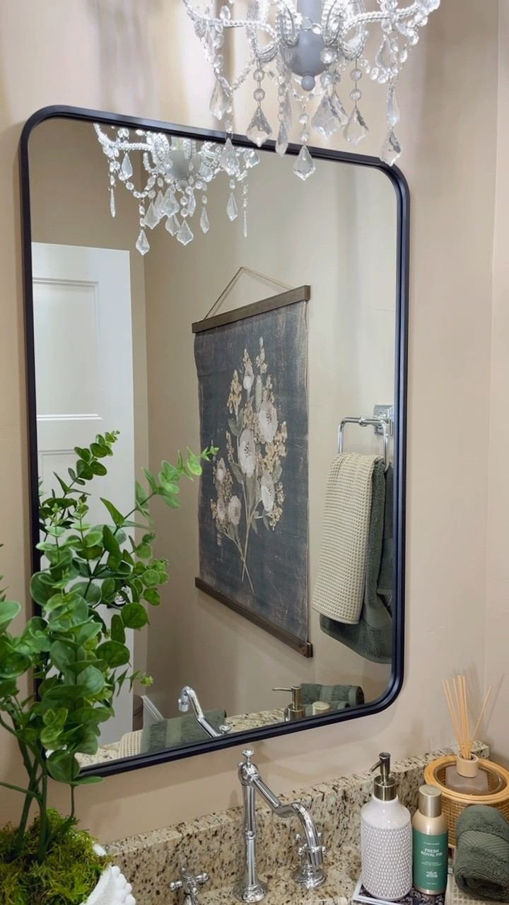Shop my modern bathroom featuring this black framed mirror from Amazon, Michael’s textured hobnail pot, faux stems and bathroom decor, bathroom accessories.  

#LTKhome #LTKfindsunder50 #LTKfindsunder100
