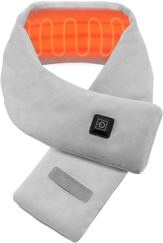 AKASO Heated Neck Wrap with 5000mAh Power Bank - Electric Heating Pad for Neck Pain Relief and St... | Amazon (US)