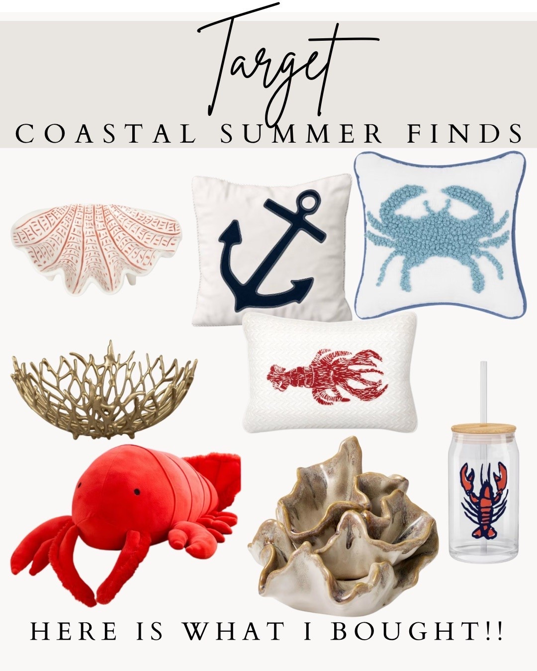 Target Coastal Finds We’re Obsessed With 🐚✨

Coastal summer done right 🤍 Soft blues, playful nautical details, textured accents, and the cutest statement pieces make a space feel fresh and collected. Saving every single one of these for a dreamy seaside-inspired home. 🌊

#LTKvlog #LTKSeasonal #LTKHome