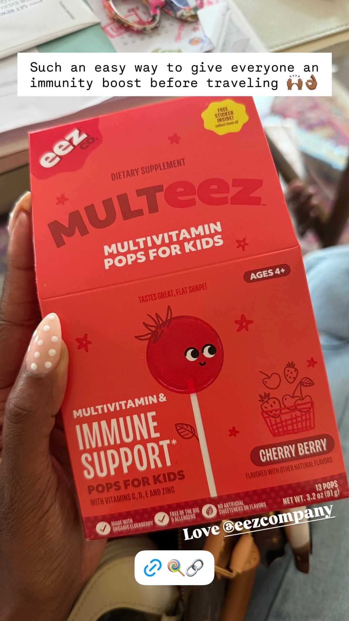 Such an easy way to give everyone an immunity boost before traveling 🙌🏾👌🏾 Love @eezcompany
