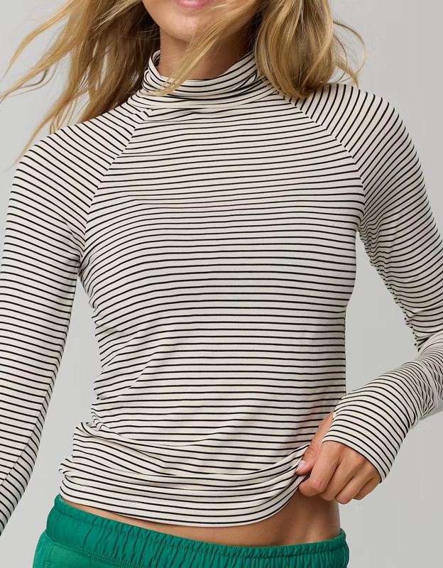 OFFLINE By Aerie Thumbs Up Long Sleeve Turtleneck Shirt | Aerie
