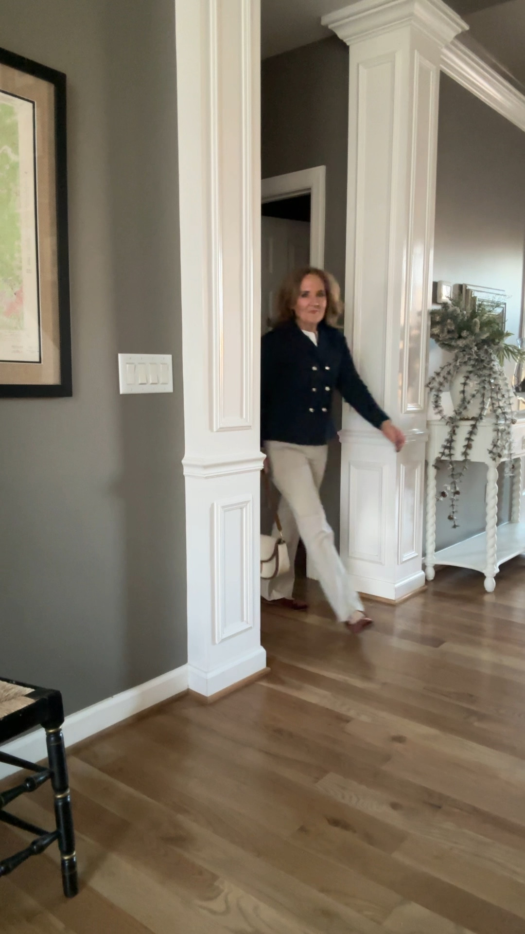 New loft outfit! 
Jeans def go your larger size. Wish I had. I’m wearing a 29 petite 
Sweater size medium petite
Blouse size small it runs big 
Velvet flats are super comfy. A favorite! 

Business casual teacher outfit office outfit work outfit navy cardigan striped shirt 

#LTKOver40 #LTKSaleAlert #LTKFindsUnder100