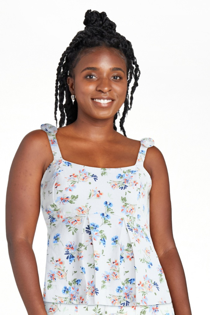Free Assembly Women's Floral Sleeveless Peplum Top, Sizes XS-XXL | Walmart (US)