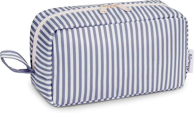 Narwey Cute Makeup Bag Small Toiletry Bag Travel Cosmetic Bag Organizer Make Up Bags with Organiz... | Amazon (US)