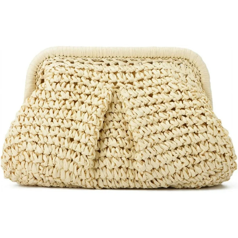 Zhengup Straw Clutch Purses for Women Small Woven Dumpling Bag Summer Beach Clutch Wicker Crossbo... | Walmart (US)