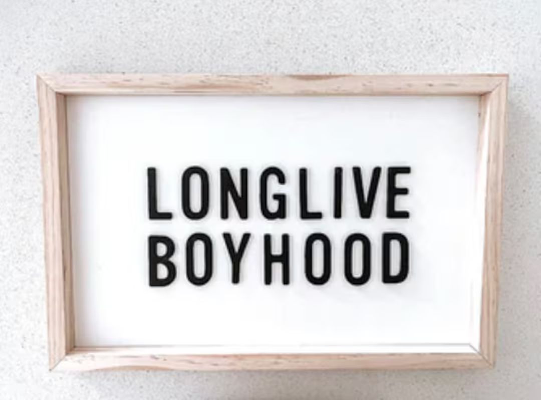 Boyhood Room Sign | Long Live Boyhood | Boy Bedroom Decor | Kids Bedroom Decor | Etsy (US)